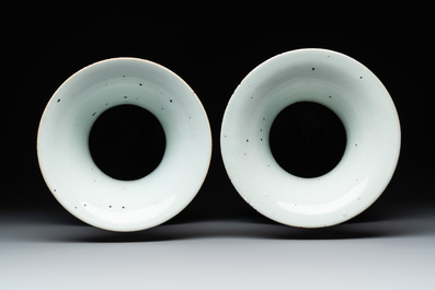 Four Chinese famille rose vases, a jardini&egrave;re and a jar, 19/20th C.