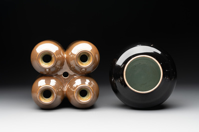 Four Chinese monochrome vases, 19/20th C.