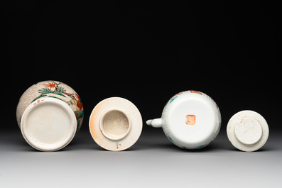 13 Chinese famille rose, verte and iron-red-decorated wares, Kangxi and later