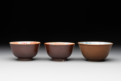 12 Chinese capucin-ground wares, Yongzheng/Qianlong
