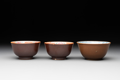 12 Chinese capucin-ground wares, Yongzheng/Qianlong