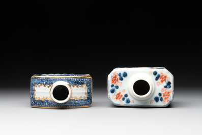 Six Chinese blue, white and famille rose wares, 18/19th C.
