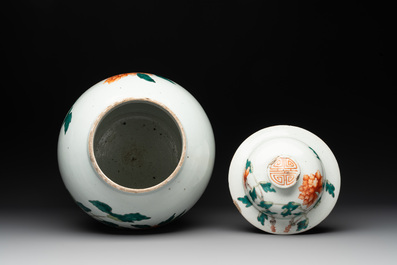 13 Chinese famille rose, verte and iron-red-decorated wares, Kangxi and later