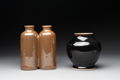 Four Chinese monochrome vases, 19/20th C.
