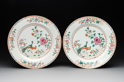 13 Chinese famille rose, verte and iron-red-decorated wares, Kangxi and later