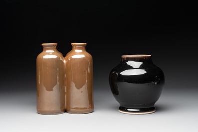 Four Chinese monochrome vases, 19/20th C.