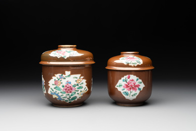 12 Chinese capucin-ground wares, Yongzheng/Qianlong