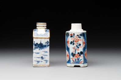 Six Chinese blue, white and famille rose wares, 18/19th C.