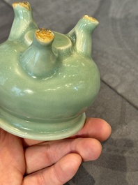 A Chinese Longquan celadon tripod censer, Song