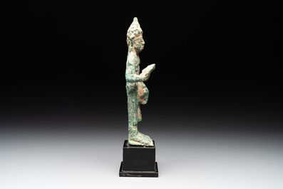 A bronze standing Buddha, Thailand, probably Mon Dvaravati period, 7/8th C.