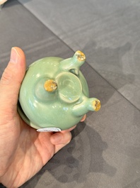 A Chinese Longquan celadon tripod censer, Song