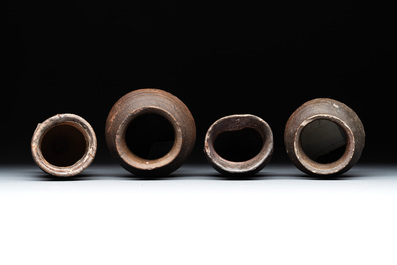 Nine German stoneware mugs and jugs, 13/16th C.
