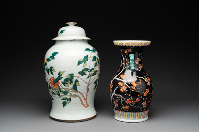 13 Chinese famille rose, verte and iron-red-decorated wares, Kangxi and later