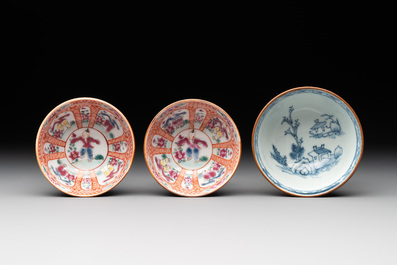 12 Chinese capucin-ground wares, Yongzheng/Qianlong