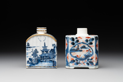 Six Chinese blue, white and famille rose wares, 18/19th C.