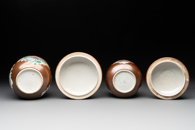 12 Chinese capucin-ground wares, Yongzheng/Qianlong
