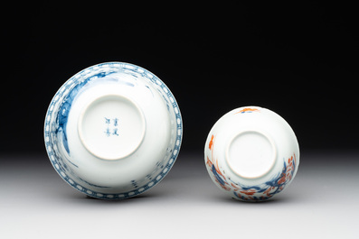 Ten Chinese blue, white, famille rose and Imari-style wares, 18/19th C.