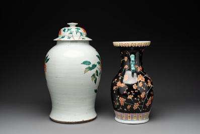 13 Chinese famille rose, verte and iron-red-decorated wares, Kangxi and later