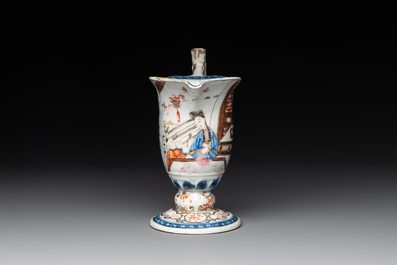 Six Chinese famille rose 'mandarin subject' wares, Qianlong