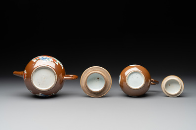 12 Chinese capucin-ground wares, Yongzheng/Qianlong