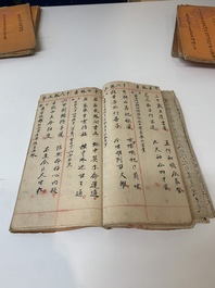 Collection of ten Chinese books about Taoism and an album after Giuseppe Castiglione (郎世寧, 1688-1766): 'One Hundred Horses,' 20th C.
