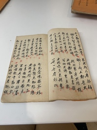 Collection of ten Chinese books about Taoism and an album after Giuseppe Castiglione (郎世寧, 1688-1766): 'One Hundred Horses,' 20th C.