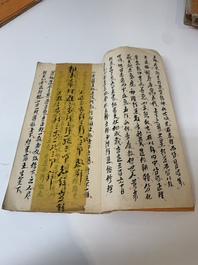Collection of ten Chinese books about Taoism and an album after Giuseppe Castiglione (郎世寧, 1688-1766): 'One Hundred Horses,' 20th C.