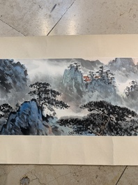 Ying Yeping 應野平 (1910-1990): 'Mountainous landscape', ink and colour on paper, dated 1982