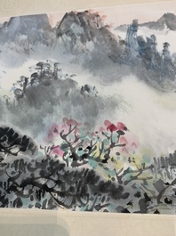 Ying Yeping 應野平 (1910-1990): 'Mountainous landscape', ink and colour on paper, dated 1982