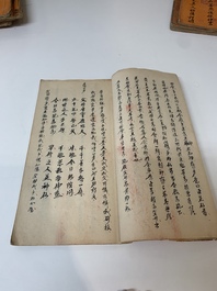 Collection of ten Chinese books about Taoism and an album after Giuseppe Castiglione (郎世寧, 1688-1766): 'One Hundred Horses,' 20th C.