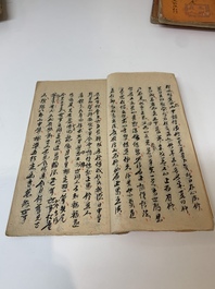 Collection of ten Chinese books about Taoism and an album after Giuseppe Castiglione (郎世寧, 1688-1766): 'One Hundred Horses,' 20th C.