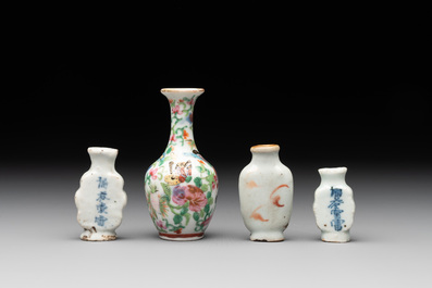 20 Chinese famille rose and blue and white wares, Qianlong and Jingdezhen mark, 19/20th C.