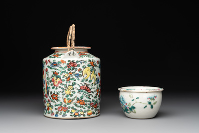 20 Chinese famille rose and blue and white wares, Qianlong and Jingdezhen mark, 19/20th C.