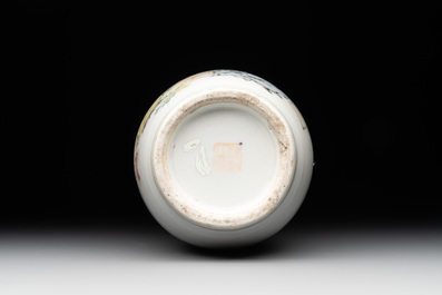 A Chinese qianjiang cai 'Li Bai' vase, signed Ma Qingyun 馬慶雲 and seal mark, dated 1915