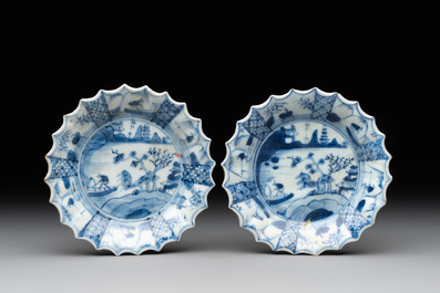 26 Chinese blue and white wares, Wanli/Qianlong