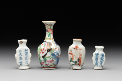 20 Chinese famille rose and blue and white wares, Qianlong and Jingdezhen mark, 19/20th C.