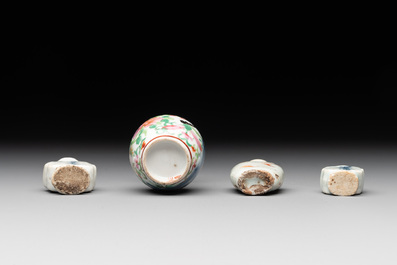 20 Chinese famille rose and blue and white wares, Qianlong and Jingdezhen mark, 19/20th C.