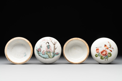 20 Chinese famille rose and blue and white wares, Qianlong and Jingdezhen mark, 19/20th C.