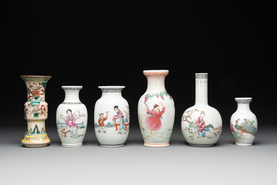 20 Chinese famille rose and blue and white wares, Qianlong and Jingdezhen mark, 19/20th C.