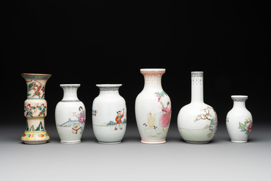 20 Chinese famille rose and blue and white wares, Qianlong and Jingdezhen mark, 19/20th C.