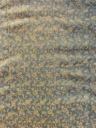 A Japanese embroidered silk wall tapestry with two tigers, Meiji, 19th C.