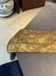 An Ottoman gold-thread-embroidered silk kaftan, probably 18th C.