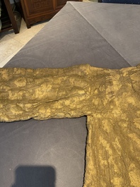 An Ottoman gold-thread-embroidered silk kaftan, probably 18th C.