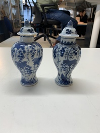 A varied collection of 13 Chinese blue and white wares, Kangxi/Qianlong