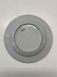 An impressive collection of 25 Chinese blue and white 'landscape' plates, Qianlong