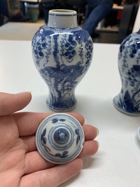 A varied collection of 13 Chinese blue and white wares, Kangxi/Qianlong