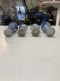 A varied collection of 13 Chinese blue and white wares, Kangxi/Qianlong