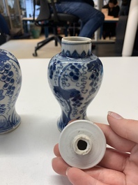 A varied collection of 13 Chinese blue and white wares, Kangxi/Qianlong