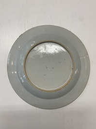 An impressive collection of 25 Chinese blue and white 'landscape' plates, Qianlong