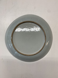 An impressive collection of 25 Chinese blue and white 'landscape' plates, Qianlong